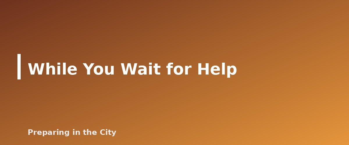 While You Wait for Help - section banner for Stop the Bleed Basics