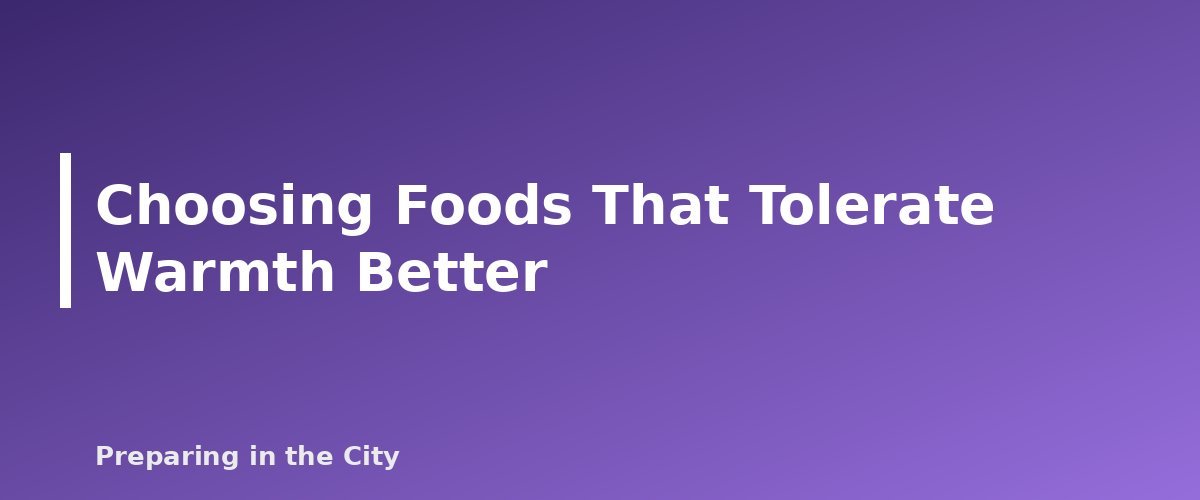 Choosing Foods That Tolerate Warmth Better - section banner for Storing Emergency Food in Hot Climates and Small Apartments