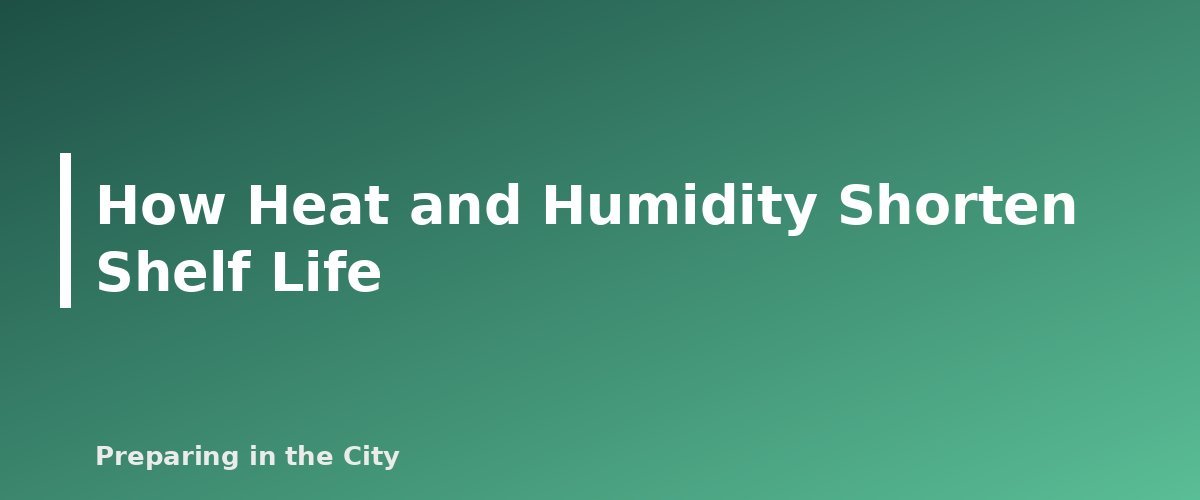 How Heat and Humidity Shorten Shelf Life - section banner for Storing Emergency Food in Hot Climates and Small Apartments
