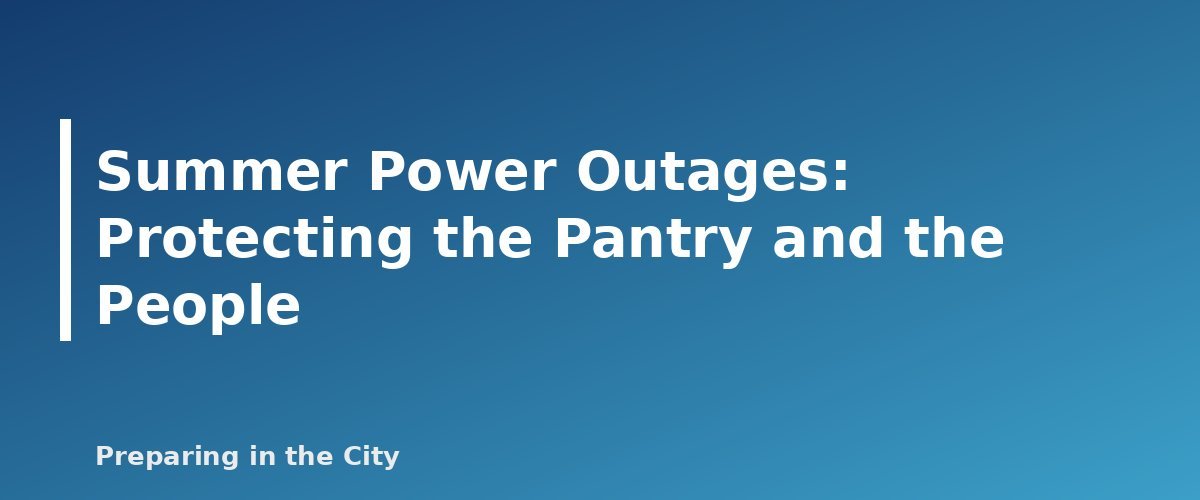 Summer Power Outages: Protecting the Pantry and the People - section banner for Storing Emergency Food in Hot Climates and Small Apartments