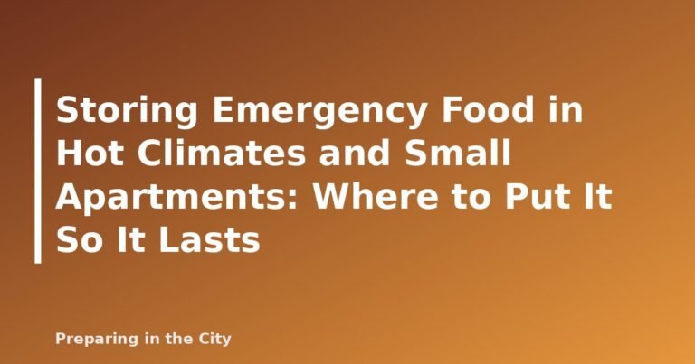 Storing Emergency Food in Hot Climates and Small Apartments: Where to Put It So It Lasts - featured image