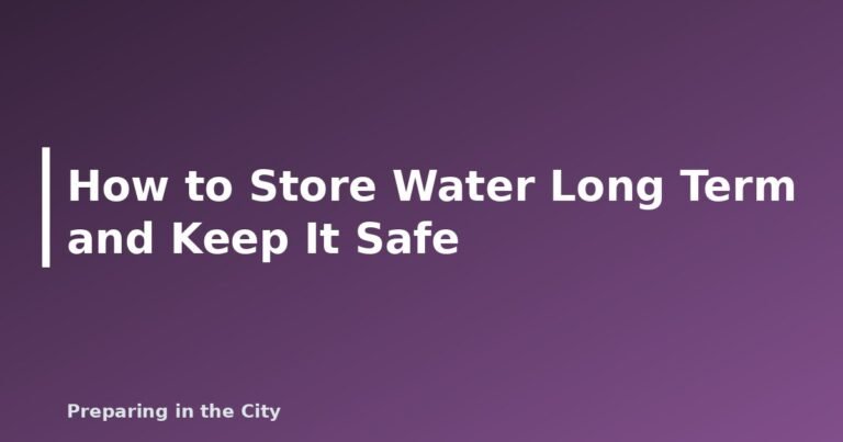 How to Store Water Long Term and Keep It Safe - featured image