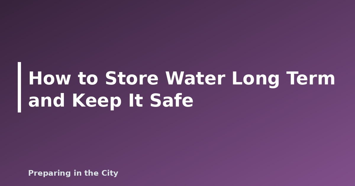 How to Store Water Long Term and Keep It Safe - featured image