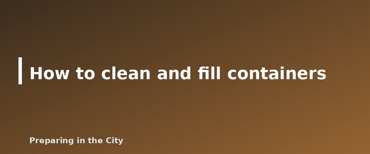 How to clean and fill containers - illustration for How to Store Water Long Term and Keep It Safe