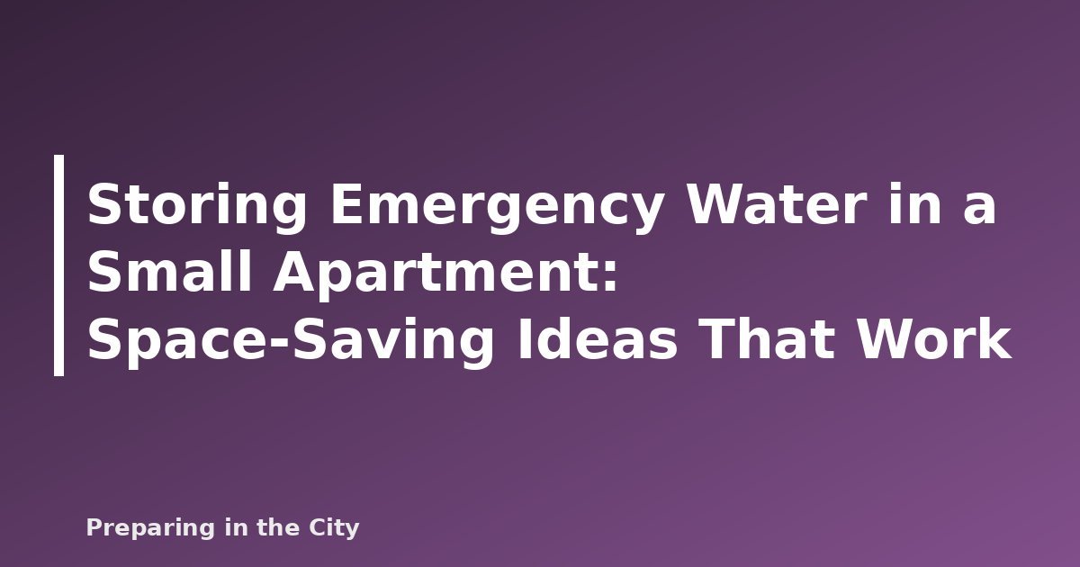 Storing Emergency Water in a Small Apartment: Space-Saving Ideas That Work - featured image