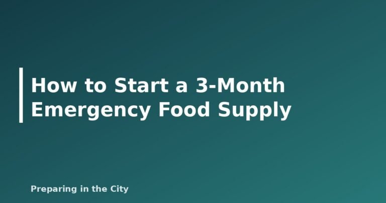 How to Start a 3-Month Emergency Food Supply - featured image