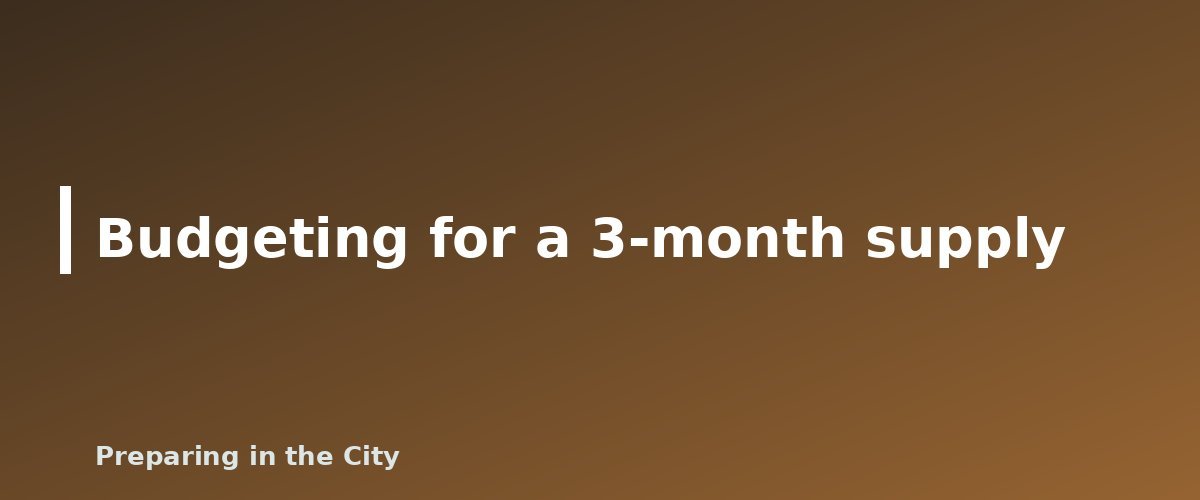 Budgeting for a 3-month supply - illustration for How to Start a 3-Month Emergency Food Supply