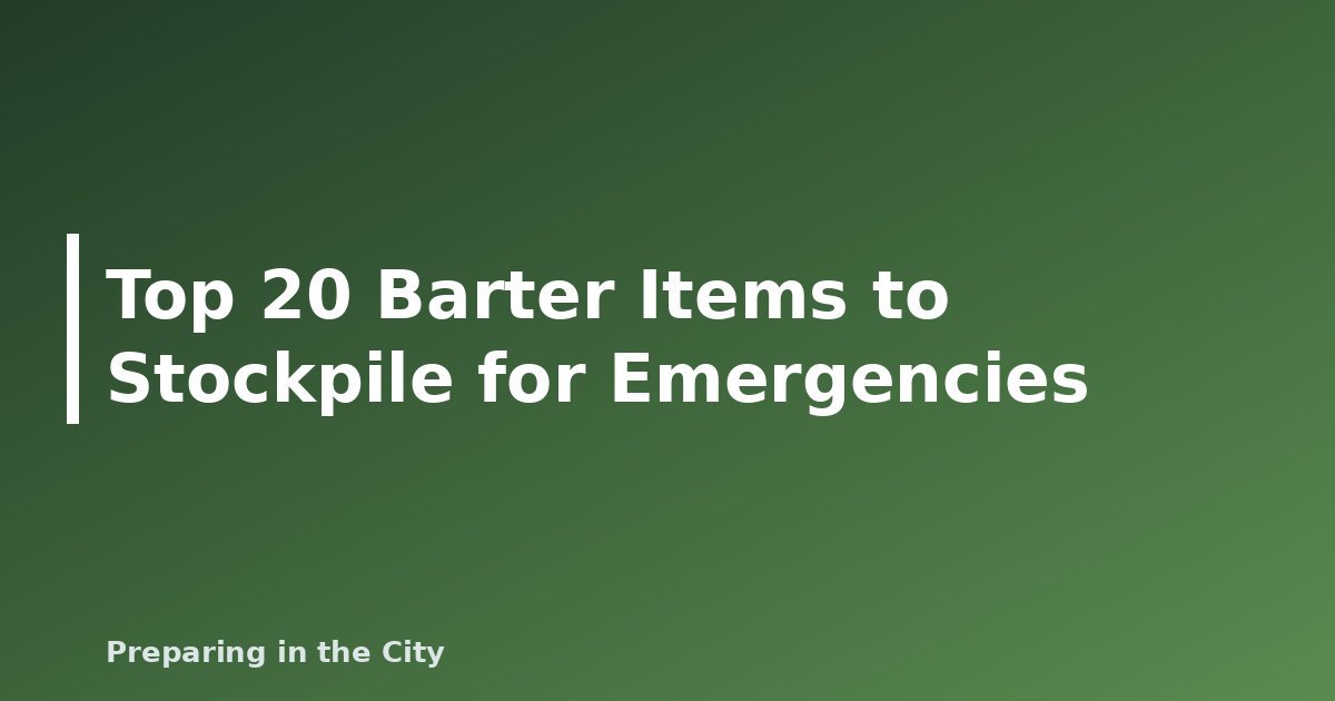 Top 20 Barter Items to Stockpile for Emergencies - featured image