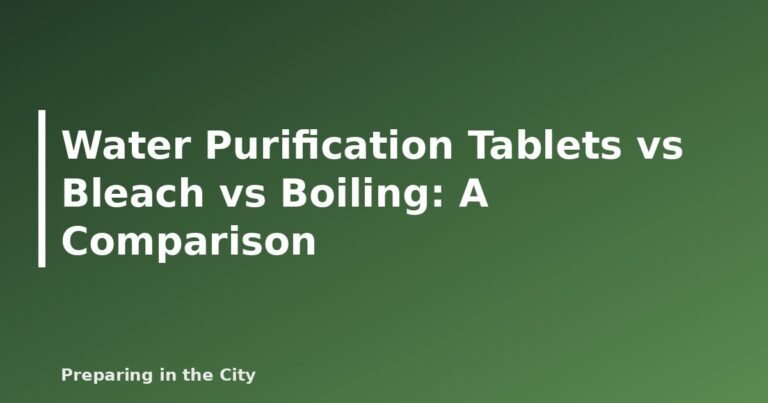 Water Purification Tablets vs Bleach vs Boiling: A Comparison - featured image
