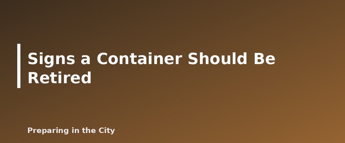 Signs a Container Should Be Retired - illustration for Water Storage Containers Compared: Jugs, Barrels and Bladders