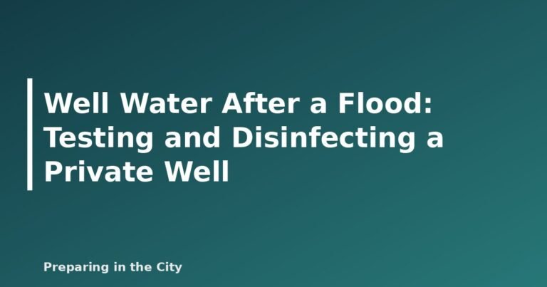 Well Water After a Flood: Testing and Disinfecting a Private Well - featured image