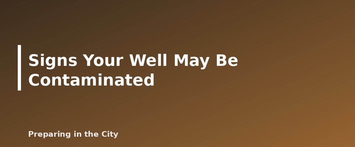 Signs Your Well May Be Contaminated - illustration for Well Water After a Flood: Testing and Disinfecting a Private Well