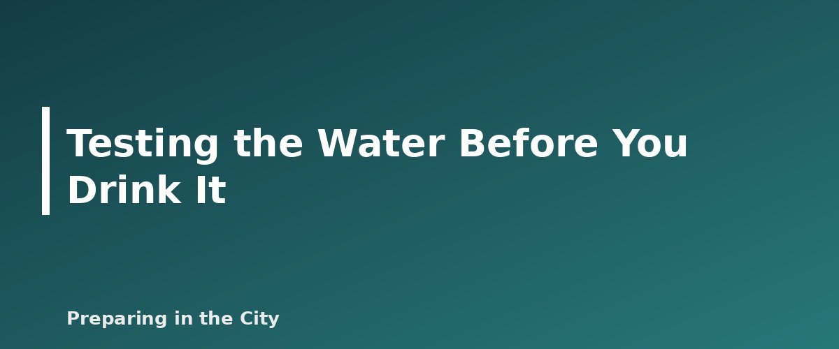 Testing the Water Before You Drink It - illustration for Well Water After a Flood: Testing and Disinfecting a Private Well