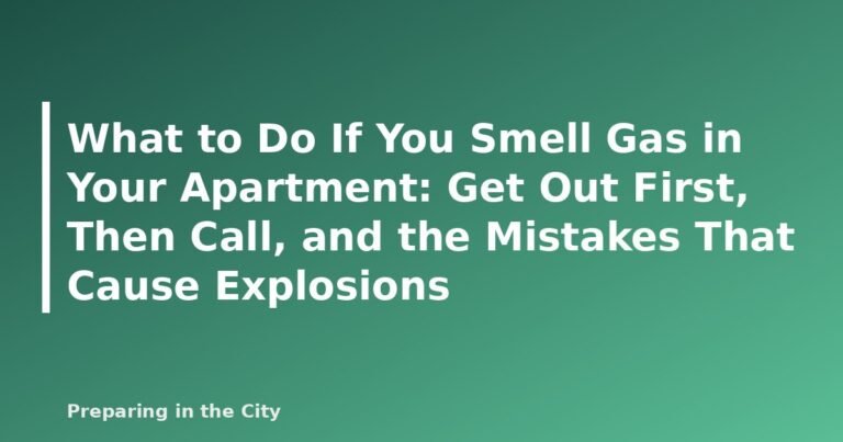 What to Do If You Smell Gas in Your Apartment: Get Out First, Then Call, and the Mistakes That Cause Explosions - featured image
