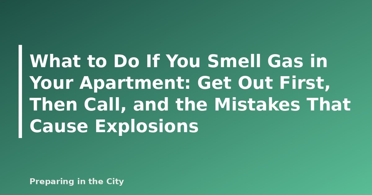 What to Do If You Smell Gas in Your Apartment: Get Out First, Then Call, and the Mistakes That Cause Explosions - featured image
