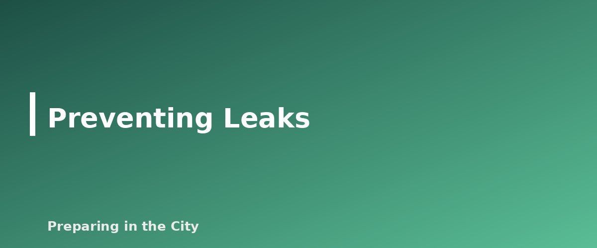 Preventing Leaks - section banner for What to Do If You Smell Gas in Your Apartment