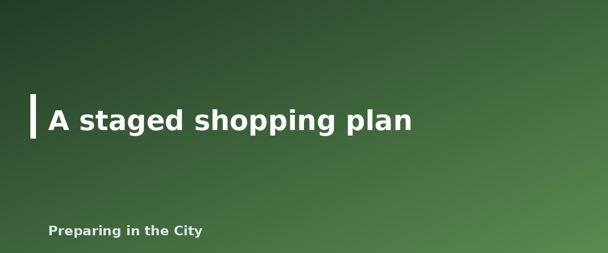 A staged shopping plan - illustration for 8 Things to Keep in Mind When Building a Survival Kit From Scratch