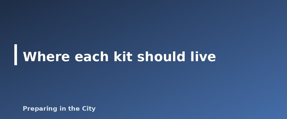 Where each kit should live - illustration for 8 Things to Keep in Mind When Building a Survival Kit From Scratch
