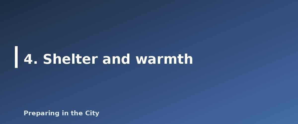 4. Shelter and warmth - illustration for 8 Things to Keep in Mind When Building a Survival Kit From Scratch