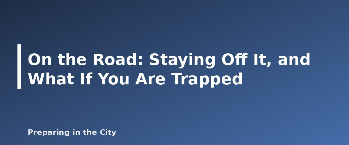 On the Road: Staying Off It, and What If You Are Trapped - illustration for Winter Storm Preparedness for Your Home and Your Car