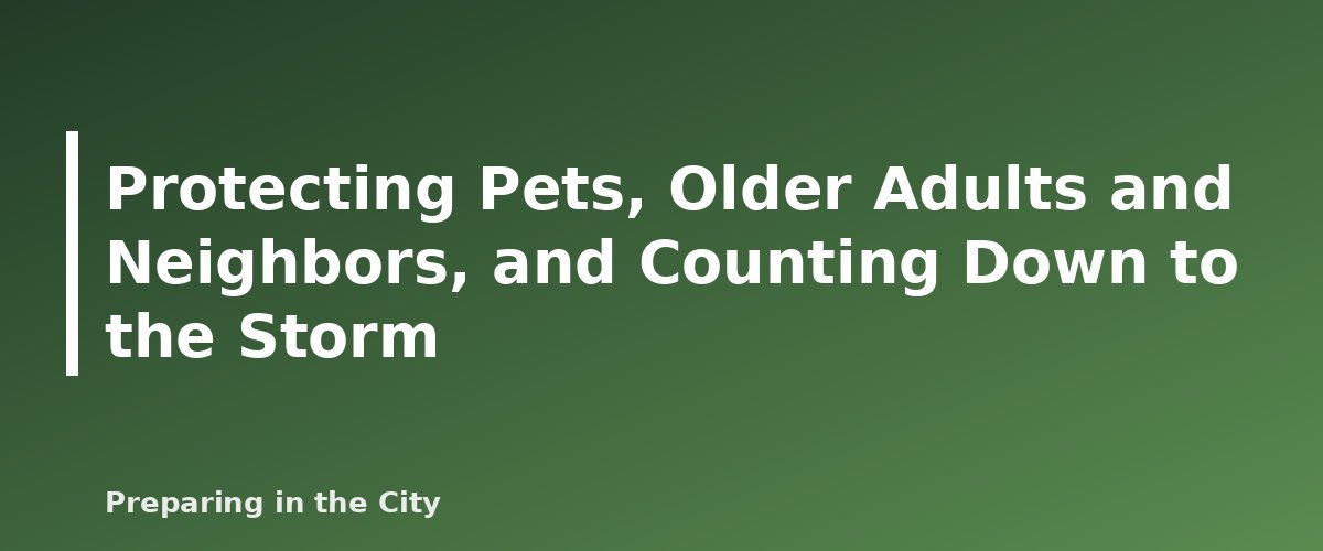 Protecting Pets, Older Adults and Neighbors, and Counting Down to the Storm - illustration for Winter Storm Preparedness for Your Home and Your Car